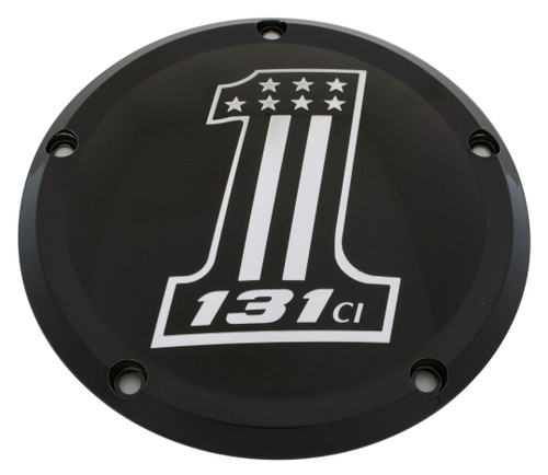 Custom Engraving 6   M8 Softail Derby Cover 131 Black 131-14-67Bg