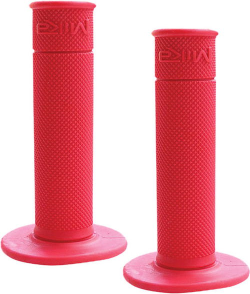 Mika Metals Grips 50/50 Waffle Red Grips-Red