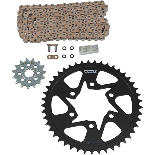 VORTEX CKG6349 Vortex Steel Chain Kit -Gold - Kawasaki - Zx6R Ckg6349