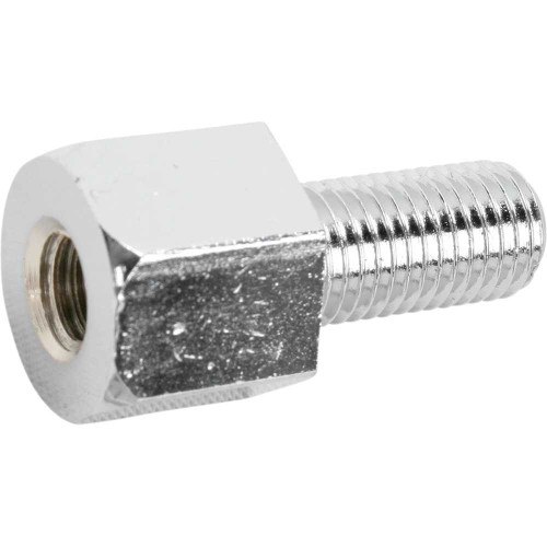 EMGO 2028109 Emgo Adapter - Mirror - Universal - M8 X 1.25 Male | M10 X 1.25 Female - Chrome 20-28109
