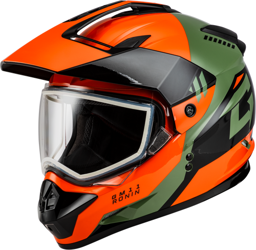 Gmax Gm-11 Ronin Helmet Orange/Green/Black Xs A11151183