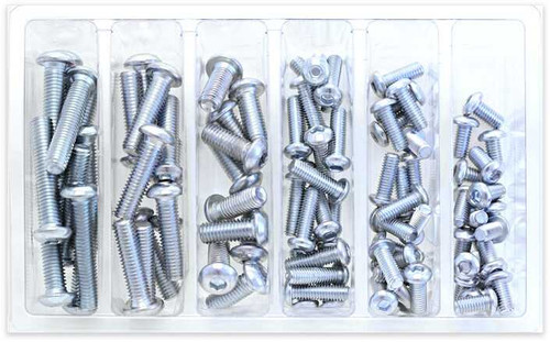 BOLT SV-BHM6M8 Bolt Button Head Allen Bolt Assortment 90 Piece Kit Sv-Bhm6M8