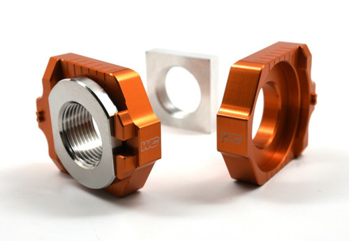 Works Axle Blocks Elite Ktm/Hus Orange 17-264
