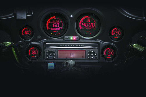 Koso BA050903 Koso Digital Gauge Cluster Black Bezel 04-13 Flht And Fltr Ba050903