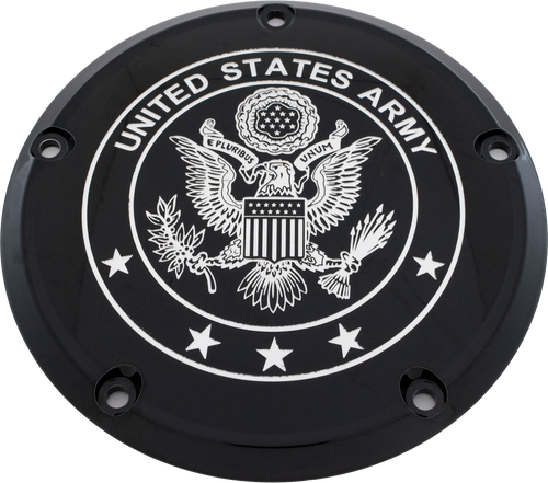 Custom Engraving ARM02-67BG Custom Engraving 6 M8 Softail Derby Cover Army Black Arm02-67Bg