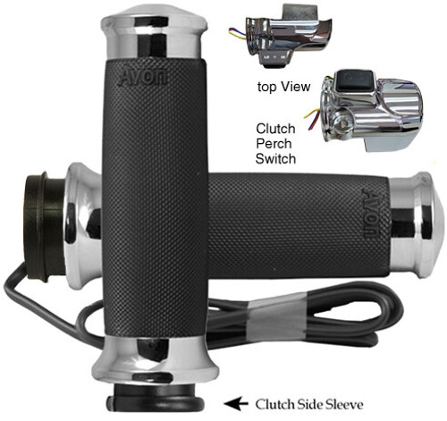 Avon Custom Contour Fbw Heated Grips 15-Up Fltr Chrome Cc-85-Ch-Fly-Rh