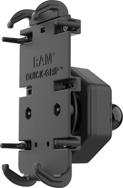 Ram Quick-Grip Xl Phone Holder With Vibe-Safe Adapter & Ball Ram-Hol-Pd4-462B Ram Quick-Grip Xl Phone Holder With Vibe-Safe Adapter & Ball Ram-Hol-Pd4-462B