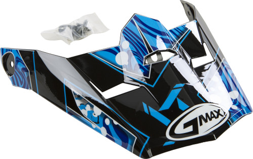 Gmax Visor W/Screws Hooper Mx-46Y Black/Blue Ys-Yl G046858