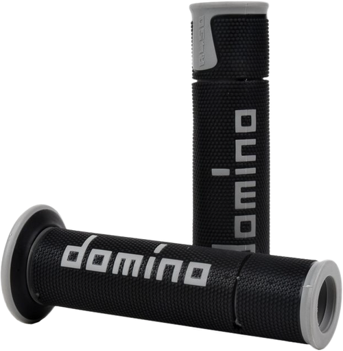 Domino Racing A45041C5240B7-0 Domino Racing A450 Road Racing Grips Black/Grey Pair A45041C5240B7-0