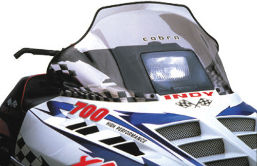 Powermadd Cobra W/S Mid Smoke/Blk 14" Pol Wedge Hood 11130