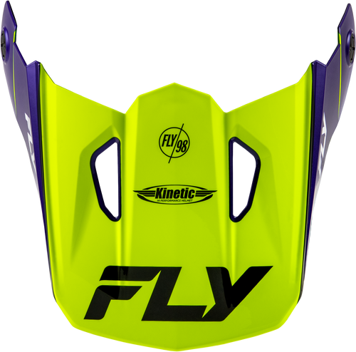 Fly Racing 73-8686 Fly Racing Kinetic Rally Helmet Visor Hi-Vis/Blue/Black Xl/2X 73-8686