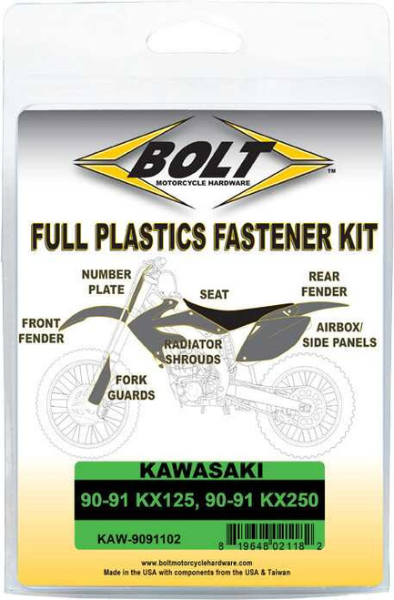 BOLT KAW-9091102 Bolt Full Plastic Fastener Kaw Kaw-9091102