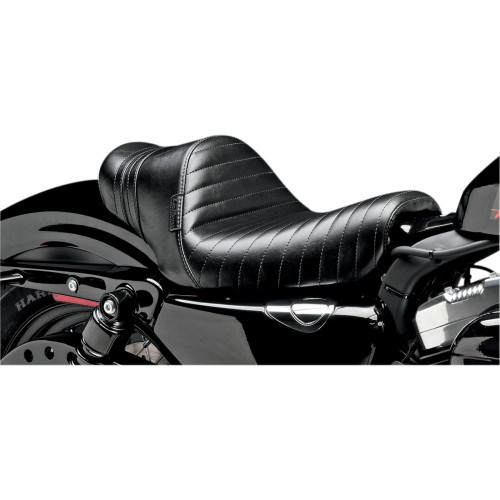 Le Pera Stubs Spoiler Seat - Pleated - Black W/ Black Stripes - Xl '04-'23 Lk-416Blk