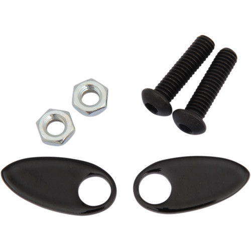 Cycle Visions Rear Turn Signal Cover Plate - Black Cv-4813B