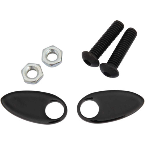 CYCLE VISIONS CV4813B Cycle Visions Rear Turn Signal Cover Plate - Black Cv-4813B