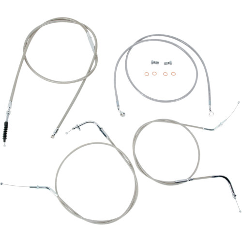 Baron Stainless Handlebar Cable/Line Kit - 18" - 20" - Vn900 Ba-8074Kt-18