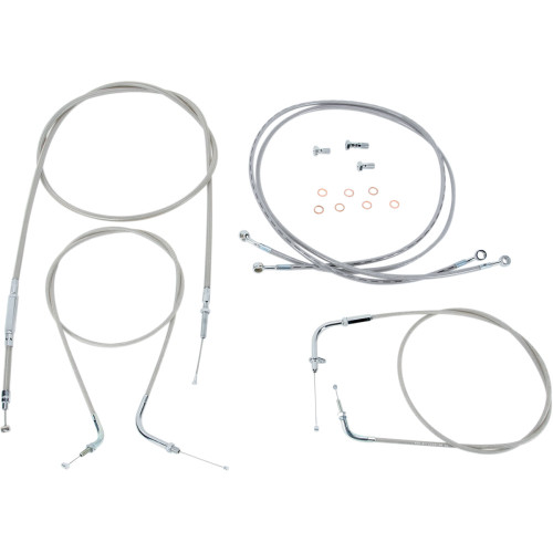 Baron Stainless Handlebar Cable/Line Kit - 15" - 17" - Xvs1300 Ba-801300Kt-16
