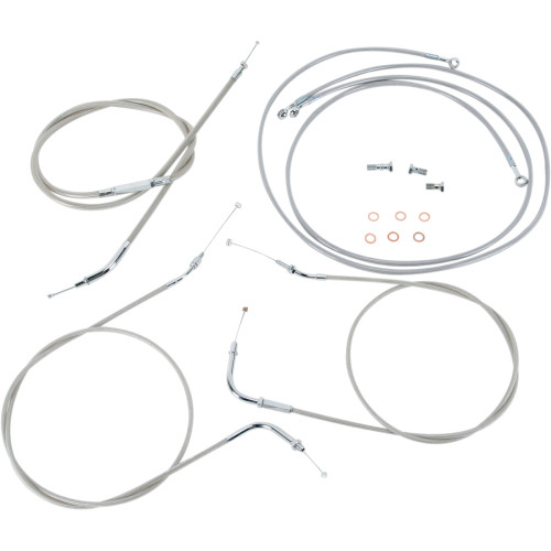 Baron Stainless Handlebar Cable/Line Kit - 18" - 20" - '99 - '03 Roadstar Ba-8021Kt-18
