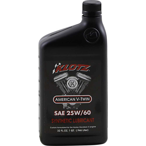 KLOTZ OIL KH2560 Klotz Oil V-Twin Synthetic Engine Oil - 25W-60 - 1 U.S. Quart Kh-2560