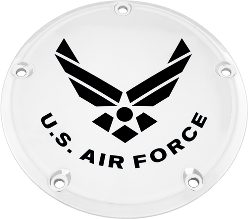 Custom Engraving 7   M8 Flt/Flh Derby Cover Air Force Chrome Airf04-46