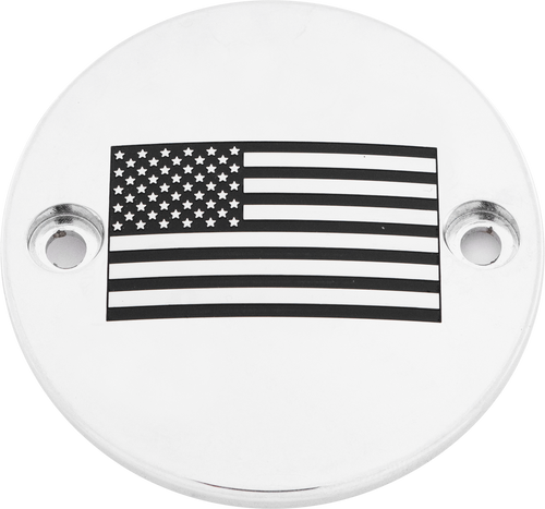Custom Engraving M8 Timer Cover American Flag Chrome Patr21-63