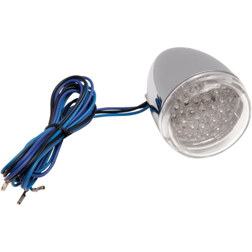 Chris Products Turn Signal - Amber Led - Chrome/Clear 8501C-Led-A