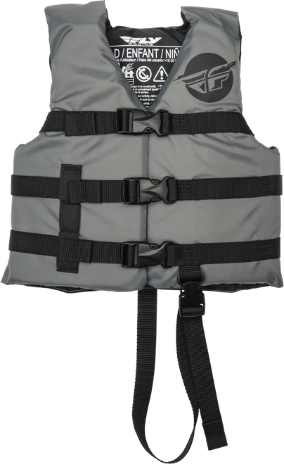 Fly Racing Child Flotation Vest Grey/Black 221-30323