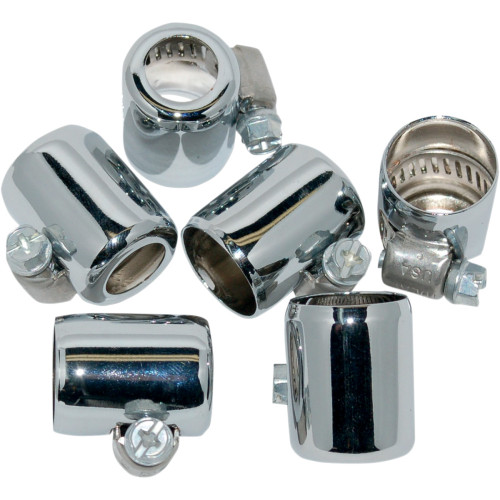 Namz Oil Line Hose Clamps - Chrome - 3/8" - 6-Pack Nhc-Ch206
