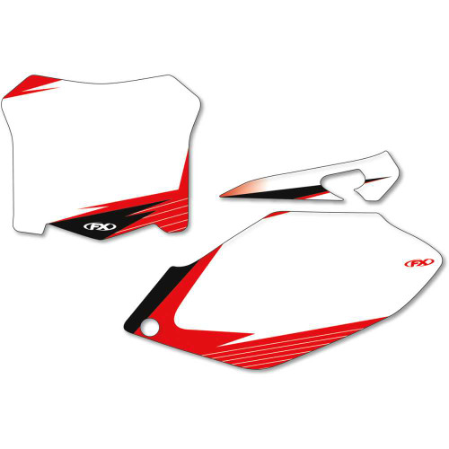 FACTORY EFFEX 1264336 Factory Effex Graphic Number Plates - White/Red - Crf450R 12-64336