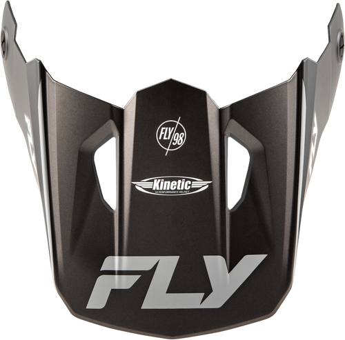 Fly Racing 73-8692 Fly Racing Kinetic Rally Helmet Visor Matte Grey/Black/White Xl/2X 73-8692