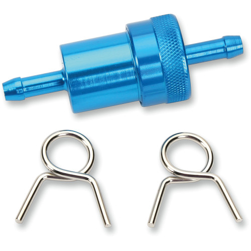 Anodized Aluminum Fuel Filter - Blue - 1/4" 14-34471