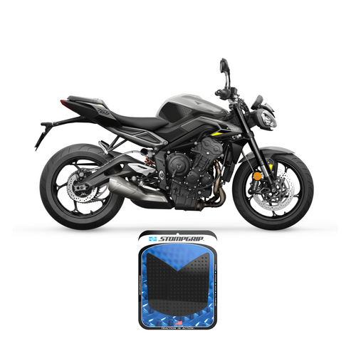 STOMPGRIP 55-10-0199B Stompgrip Tank Pad Kit Volcano Black Tri 55-10-0199B