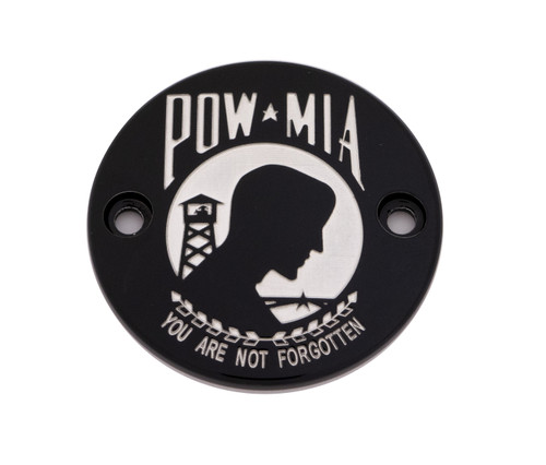 Custom Engraving M8 Timer Cover Pow-Mia Black Pow02-63Bg
