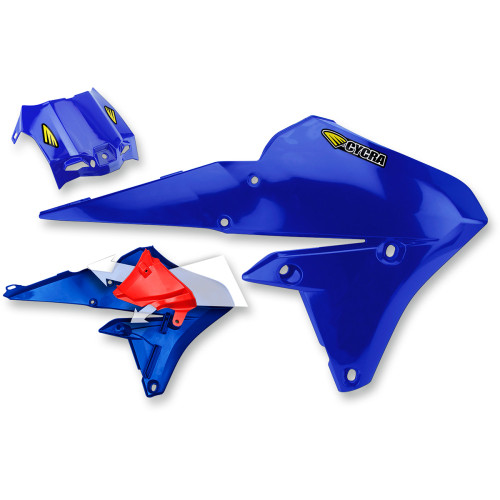 Cycra Powerflow Shrouds - With Air Box Cover - Blue 1Cyc-1778-62