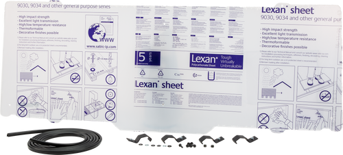 Open Trail V000161-12200T Open Trail Rear Windshield Clr Pol Ranger Full Size V000161-12200T