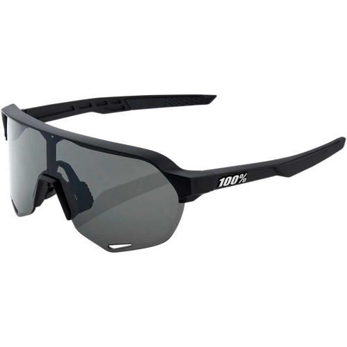 100% 6000600000 100% S2 Sunglasses - Black - Smoke 60006-00000