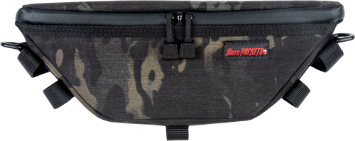 Moto Pockets Handlebar Bag Adventure Black Camo 14.5X6X2 10015Blkcamo