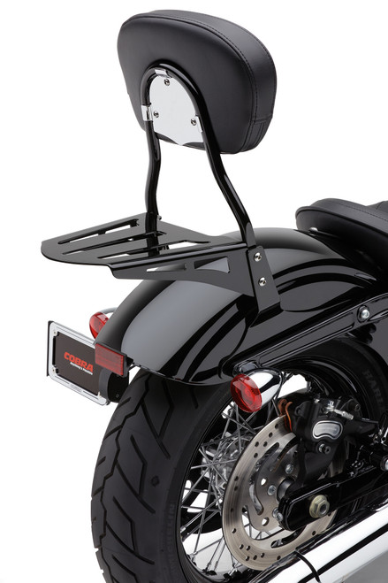 Cobra Sissy Bar Luggage Rack Formed Black Hon Yam 02-3600B