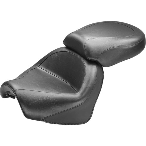 MUSTANG 75811 Mustang Seat - Vintage - Wide - Touring - Without Driver Backrest - Two-Piece - Smooth - Black - Suzuki 75811