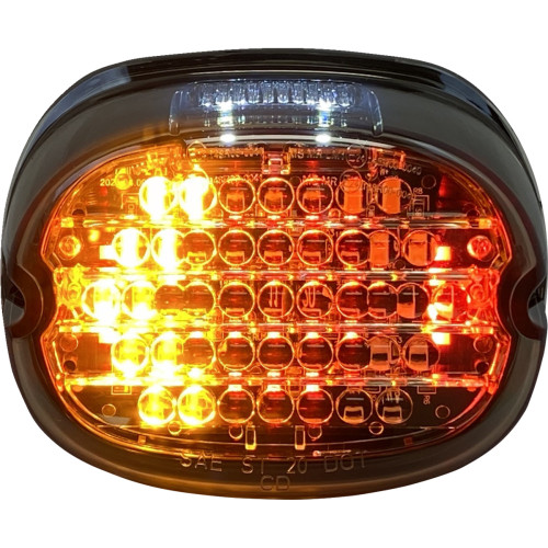 Custom Dynamics Taillight W/ Integrated Turn Signal - Top Window - Smoked Lens Cd-Int-Tl-W-S