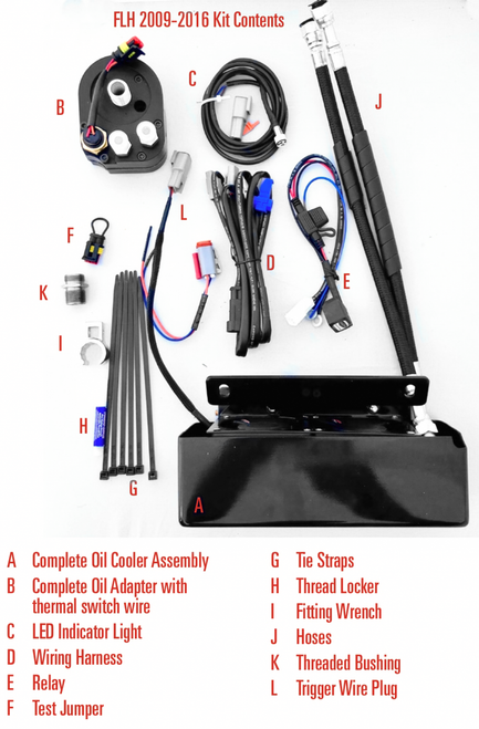 Ultracool Front Mount Oil Cooler Tc Touring `09-16  Gloss Blk Rf-2G