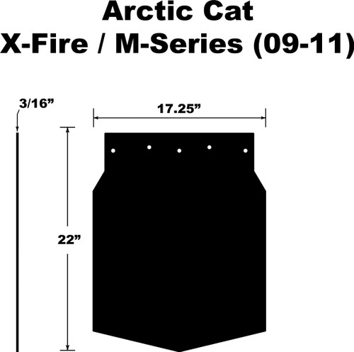 Pdp SF-209MSPB Pdp Snowflap Arctic Cat M-Series/X-Fire 09-11 Sf-209Mspb