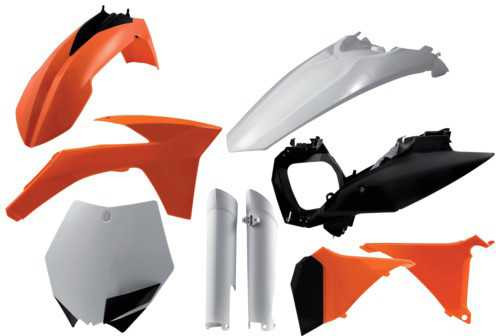 ACERBIS 2205282882 Acerbis Plastic Kit Orange 2205282882