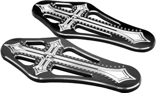 Prec. Billet Floorboards Rider Darkside Black Drk-410-All-Blk