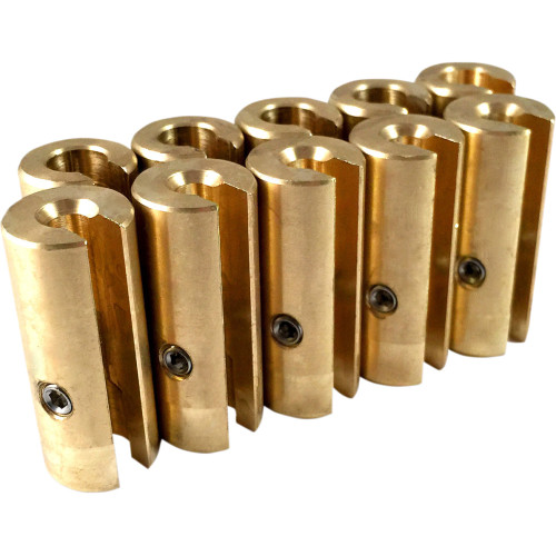 No-Mar Wheel Weights - Re-Usable - 1-1/2 Oz - Brass - 10 Pack Wt-Spk10Br-150