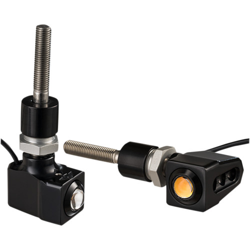 Joker Machine Rat Eye Mirror-Mount Turn Signals - Black/Amber 05-215B Joker Machine Rat Eye Mirror-Mount Turn Signals - Black/Amber 05-215B