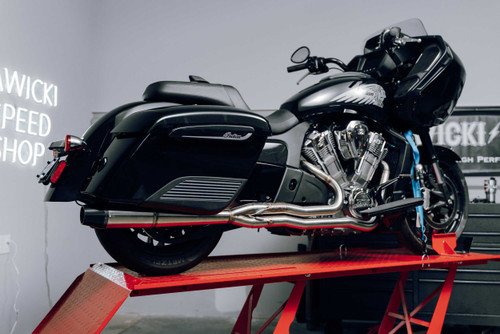 Sawicki 930-01308 Sawicki Indian Challenger Full Length Brushed Ss W/ Blk End Cap 930-01308