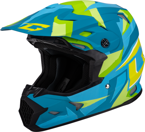 Gmax D3961183 Gmax Mx-96 Splinter Helmet Matte Blue/Green Xs D3961183