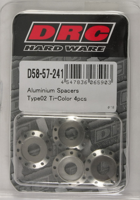 Drc Aluminum Spacers Type 2 Titanium M6X12Mm 4/Pk D58-57-241