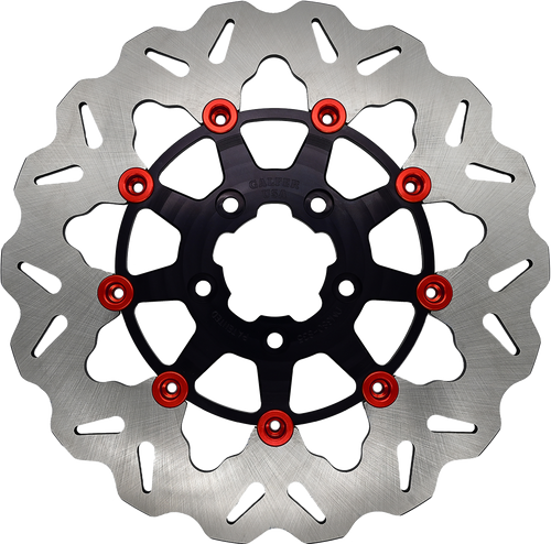 Gbrakes DF680CW-B-R Gbrakes Rotor 11.5" Floating Wave Fr Black/Red Buttons Df680Cw-B-R